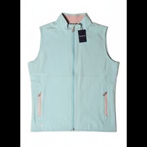 Peter Millar Turquoise Flex Adapt Full-Zip Vest MC24XZ02 Men's Size M New Golf